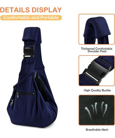 Breathable Dog Carrier Bag | Comfortable Pet Carrier for Small Dogs & Cats | Safer Transport with Adjustable Straps | Blue - Buy Online on GoSupps.com