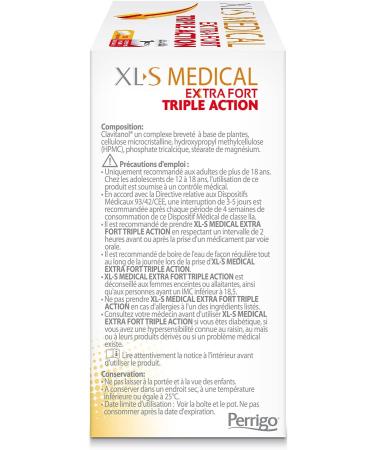 XLS MEDICAL Extra Strong - Weight Loss Aid - Triple Action - Reduces Calorie Absorption - 120 Tablets - Buy Online on GoSupps.com