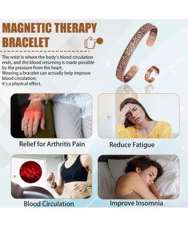 EnerCoppeX Copper Magnetic Bracelet for Women - Detox Jewelry with 3500 Gauss Magnet (CPB-0005AB) - Buy Online on GoSupps.com