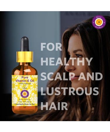 Deve Herbes Pure Vitamin E Oil 50ml with Glass Dropper 100% Natural Therapeutic Grade (1.69oz) - Buy Online on GoSupps.com