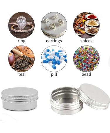 BOBOZHONG Empty Containers 12 Pieces Round Steel Tin Cans Aluminium Tin Cream Jars Travel Portable Small Metal Tin with Screw Lid for DIY Beauty Cosmetics Candle Travel 30 ml - Buy Online on GoSupps.com