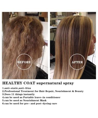 Bingocare Keratin Leave In Conditioner Spray - 1 Minute Hair Moisturizer with Argan Oil Vitamin B5 Serum Heat Protectant Perfume Mist for Anti-Frizz Strengthening 8.5 Fl Oz (Pack of 1) - Buy Online on GoSupps.com