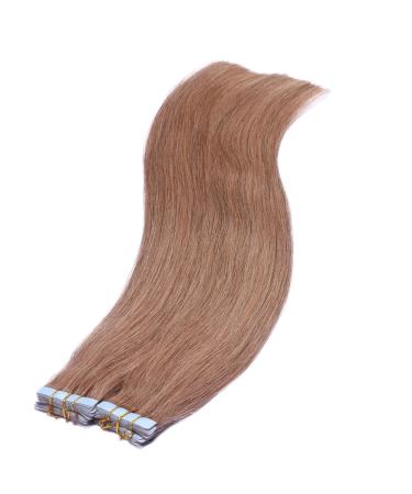 Tape In Hair Extensions #12 Light Brown 40cm - 100% Remy Real Hair 30 Bricks 4cm Wide Adhesive Tape | Tresse by Novon Hair Extensions - Buy Online on GoSupps.com