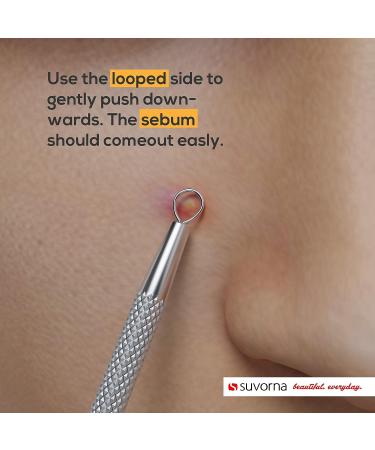 Suvorna Skinpal S35 Milia Remover Tool for Pimple, Blackhead, Whitehead, Pore, Comedone, Boil - Acne Extractor and Pimple Popper with Lancet Needle for Face Popping - Buy Online on GoSupps.com