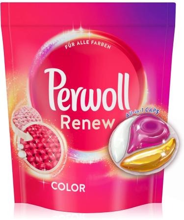 Perwoll Renew Caps Color & Fiber Detergent - 80 Washes of All-in-One Care for Vibrant Colors & Smoother Fabrics - Buy Online on GoSupps.com