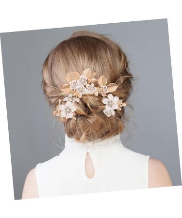 Mikinona 1 Set Leaves and Flowers Hair Comb Wedding Hairpin Hair Accessories for Women Flower Headpieces for Women Girl Headpieces for Wedding Bride Headpiece Flower Hair Combs - Buy Online on GoSupps.com