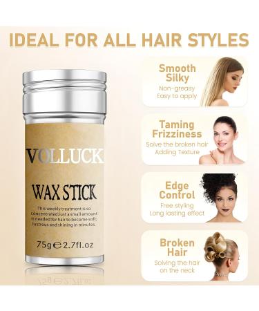 VOLLUCK Hair Wax Stick for Men & Women - Non-Greasy Styling Cream for Wigs & Edge Control 2.7 OZ - #1 Hair Wax Stick - Buy Online on GoSupps.com