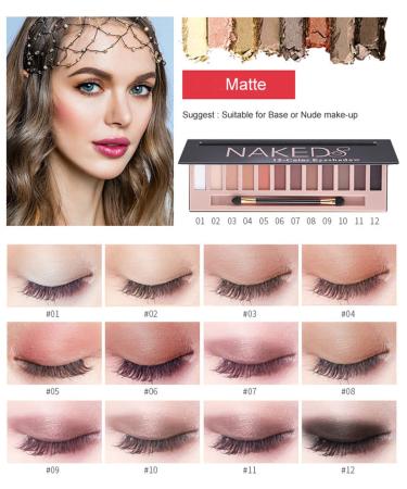 Complete Makeup Kit - 12 Color Eyeshadow Palette, Foundation, Primer, Brush, Sponge, Eyebrow Soap, Eyeliner Stamp - Gift Set for Women, Girls, Teens - Buy Online on GoSupps.com