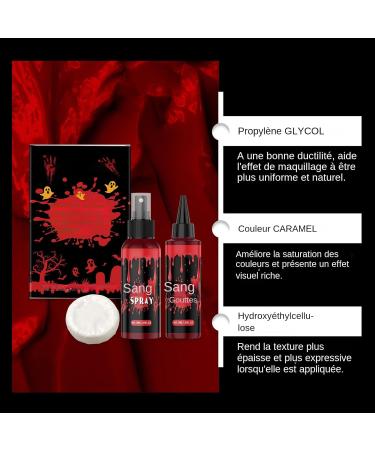  Niktule Artificial Blood Spray | Realistic Liquid Makeup Liquid Soap Cleanser Face Makeup for Vampire Zombie Costumes Men Women - Buy Online on GoSupps.com