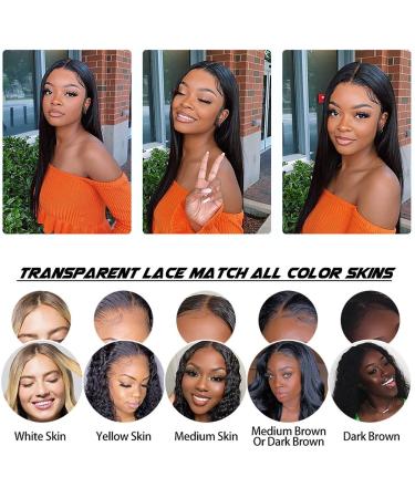 20 Inch Straight Lace Front Human Hair Wig | 13x4 HD Transparent Lace, Pre-Plucked, 180% Density | Natural Color Glueless Wig with Baby Hair | for Black Women - Buy Online on GoSupps.com