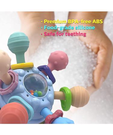 Baby Sensory Teething Toys for Babies 0-12 Months - Teething Ball for Infant Boys and Girls (Blue) - Buy Online on GoSupps.com