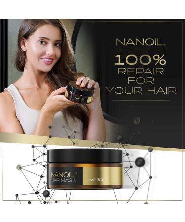 NANOIL Keratin Hair Mask 10fl oz - Revitalize and Strengthen Weak Hair - Buy Online on GoSupps.com