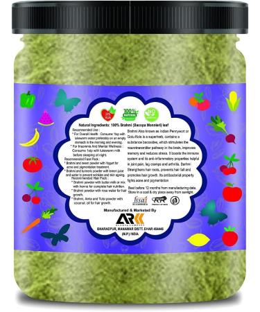 Green Velly Organic Infinity Brahmi Powder - 500 GM by Organic Infinity - Buy Online on GoSupps.com