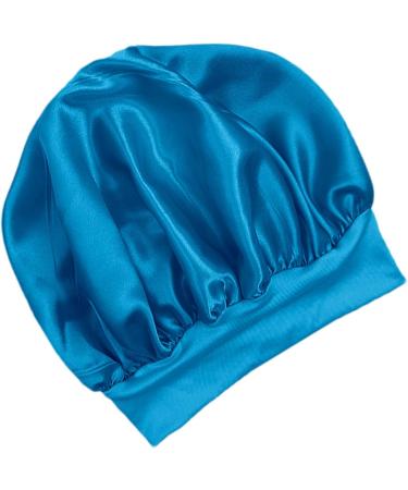 Satin Hair Drying Towel Satin Hair Towel Wrap Hair Popping Towel Elegant Satin Hair Towel for Women Chic Silk Hair Wrap Comfortable Hair Turban Wrap for Home darkblue - Buy Online on GoSupps.com