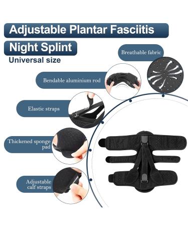 Cheerlink Plantar Fasciitis Night Splint Adjustable & Breathable Brace for Pain Relief | Ideal for Plantar Fasciitis & Achilles Tendonitis (Black) - Buy Online on GoSupps.com