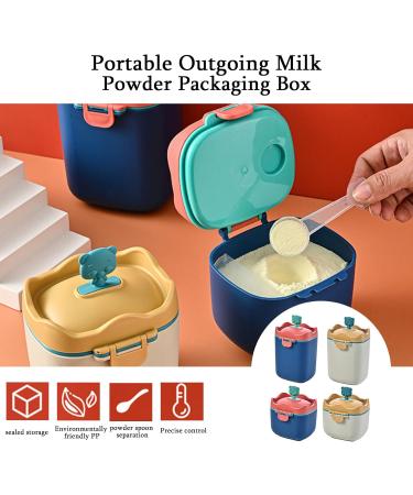 WMLBK Portable Milk Powder Dispenser - Cute Baby Formula Storage Box for Travel - Yellow Large - Buy Online on GoSupps.com