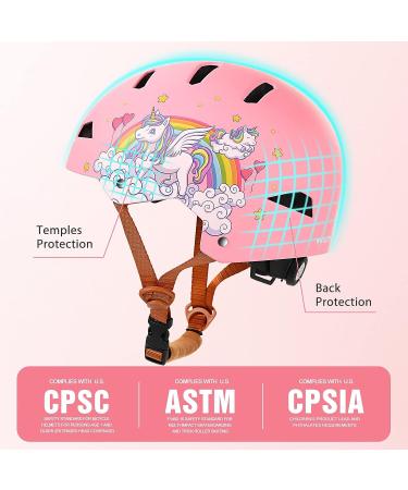 Kids Toddler Bike Helmet | Dual-Certified CPSC & ASTM | Unicorn Pink | Ages 3-14 | Boys Girls Men Women | Small 48-54cm - Buy Online on GoSupps.com
