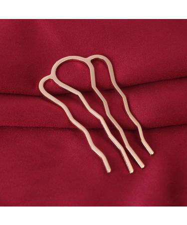 Lurrose 6pcs Metal Hair Combs Pins - 4 Teeth Side Combs for DIY Updo Accessories | Golden Hairpins for Women & Girls - International Shipping Available - Buy Online on GoSupps.com