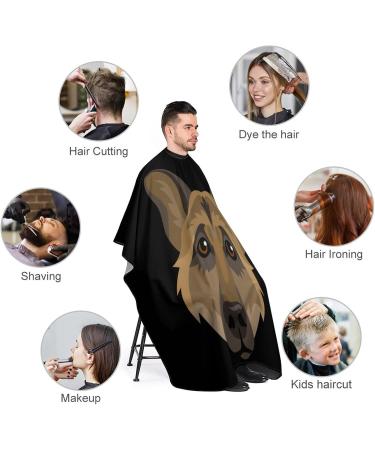 German Shepherd Dog Face Cutting Cape | Professional Hair Salon Apron with Snap Closure for Hairdressing - Buy Online on GoSupps.com