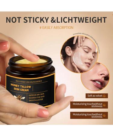 Cr me de soin de la peau au beurre de miel baume au miel de suif de b uf am liore la peau s che nourrit la peau peau lisse cr me hydratante nourrie l'herbe pour le visage et le corps convient - Buy Online on GoSupps.com