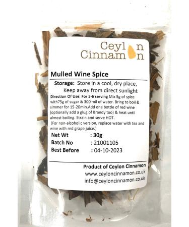 Mulled Wine Spices Kit - 30g Spice Mix Bag - Buy Online on GoSupps.com