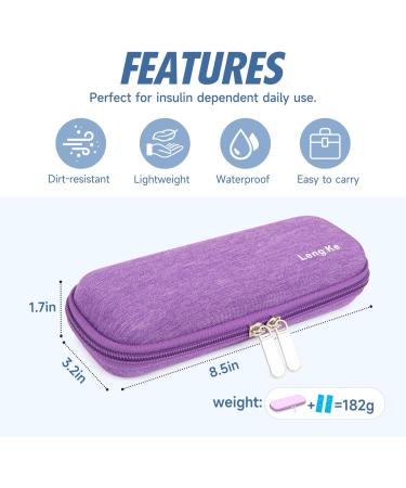 Youshares Insulin Cooling Bag for Diabetes | Travel Bag for Insulin Pens & Syringes | Diabetic Accessories with Cooling Packs (Violet) - Buy Online on GoSupps.com