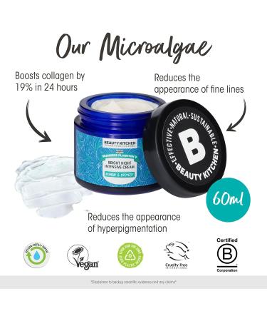Beauty Kitchen - Seahorse Plankton + Bright Night Intensive Cream 60ml - Anti Aging & Hydrating - Reduces Fine Lines/Wrinkles - Promotes Collagen - Vegan/Cruelty Free - Buy Online on GoSupps.com