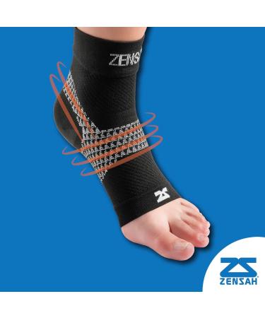 Zensah Plantar Fasciitis Sleeve - Compression Sock for Heel Pain Relief Arch Support & Swelling Reduction - Single Beige Sleeve - Buy Online on GoSupps.com