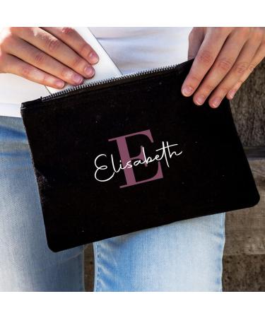Herz & Heim Personalized Cosmetic Bag with Initial & Name - Large Size | Custom Makeup Organizer - Buy Online on GoSupps.com