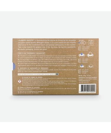 Fragrance-Free Eco-Friendly Laundry Detergent Sheets - 120 Loads 60 Sheets Made in Sweden - Buy Online on GoSupps.com