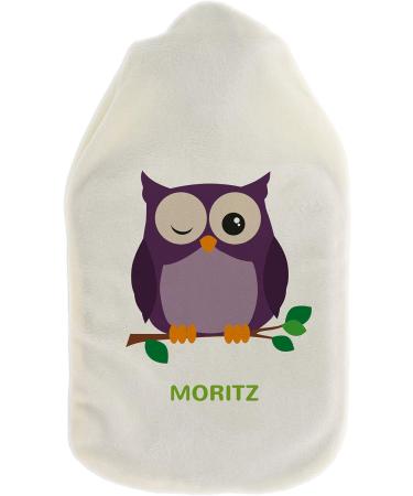 Personalized Hot Water Bottle with Custom Cover | Cozy Owl Design - Perfect Gift for Children & Adults (800 ml) - Buy Online on GoSupps.com