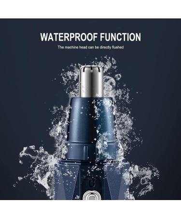 CABLE4U 2021 Rechargeable Nose & Ear Hair Trimmer Scissors - Waterproof Easy Clean Painless Double-Edged Blade - Blue - Buy Online on GoSupps.com