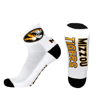 Donegal Bay Officially Licensed NCAA Missiouri Quarter Socks White/Opulent Garden