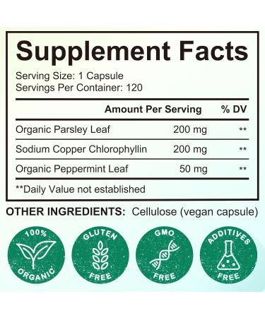 Full Body Deodorant Supplement 100% Natural Chlorophyll Capsules for Body Odor Gut Health Skin Health & Digestion Support Helps Maintain Underarm Freshness - Buy Online on GoSupps.com