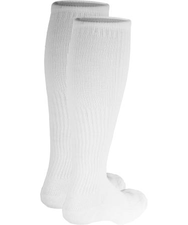 Champion Compression Stockings for Men - 15-20 mmHg Knee High Sportswear X-Large (1 Pair) - White/Opulent Garden - International Shipping Available - Buy Online on GoSupps.com