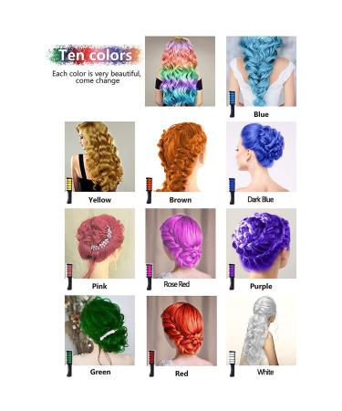 Haircover Ridge: 10-Piece Temporary Hair Chalk Set for Kids | Washable Color for Cosplay & Parties - Buy Online on GoSupps.com