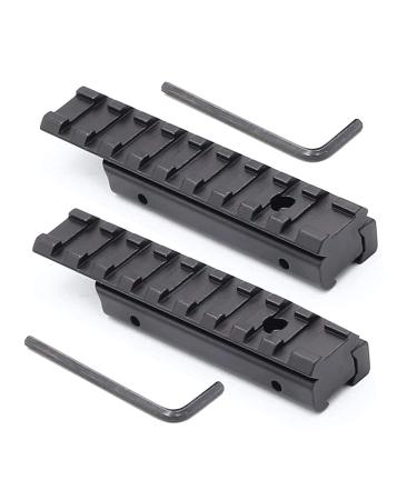 GOTICAL Low Profile 11mm / 3/8" Dovetail to Picatinny Rail Adapter Converter Durable Item longlasting Pack of 2