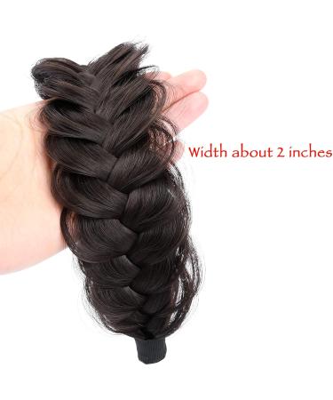 BOBIYA Wide Braided Headband with Teeth Braid Headbands With Teeth for Women Braided Hair Headbands with Tooth (Dark Chocolate) - Buy Online on GoSupps.com