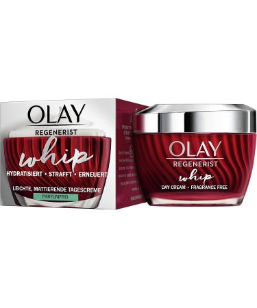 Olay Regenerist Whip Perfume Moisturiser for Firmer Skin 50 ml with Unique Texture Without Weight with Amino Peptides and Vitamin B3 Day cream perfume-free Single - Buy Online on GoSupps.com