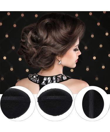 Buy 2-Pack Invisible Fluffy Hair Clips & Puff Pillows - Perfect Hair Accessories for Women & Girls (Black 2 Sizes) - Buy Online on GoSupps.com
