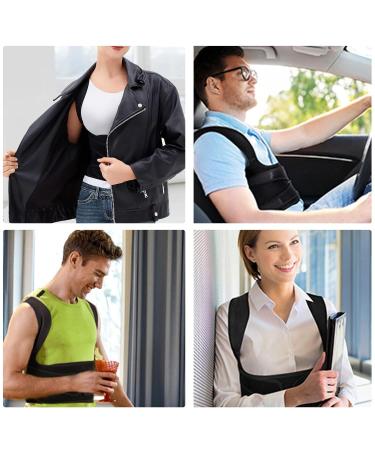 Back Brace and Posture Corrector for Women and Men Back Straightener Posture Corrector Scoliosis and Hunchback Correction Back Pain Spine Adjustable Corrector(Black L Waist 26-34 inch) - Buy Online on GoSupps.com