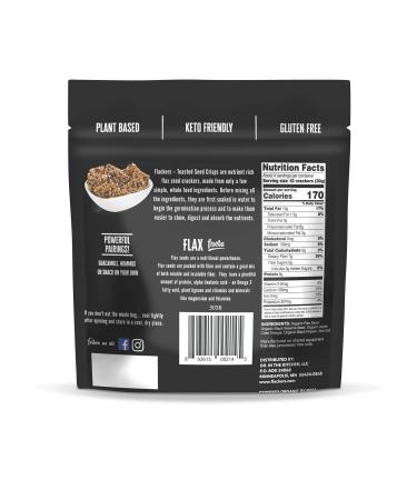 Flackers Toasted Seed Crisps - Black Sesame & Black Pepper, 4.5oz | Healthy Snack - Buy Online on GoSupps.com
