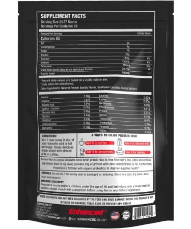 Smart Collagen Protein Powder - Enhanced Labs | Keto Friendly Sugar Free 20 Servings (Vanilla - Buy Online on GoSupps.com
