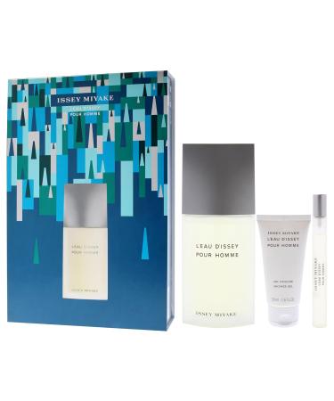 Issey Miyake Leau Dissey for Men - 3 Pc Gift Set 4.2oz EDT Spray 0.33oz EDT Spray 1.6oz Shower Gel - Buy Online on GoSupps.com