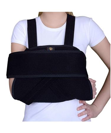 Armor Adult Shoulder Immobilizer Sling with Adjustable Rotator Cuff Brace  Provides Support While Recovering from Broken Bones  Dislocation  and Other Injuries to the Shoulder  Elbow  or Upper Arm  For Men and Women  Lef...
