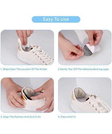 Jizzu Heel Pillows - 8 Pairs Self-Adhesive Shoe Pads for Big Shoes | Thick Foot Inserts for Men & Women | Multicolored Anti-Bubble Insole Inserts - Buy Online on GoSupps.com