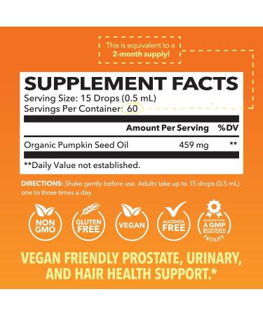 HAVASU NUTRITION USDA Organic Pumpkin Seed Oil Drops (60 Servings) & Saw Palmetto for Women Hair Complex (30 Servings) - Buy Online on GoSupps.com