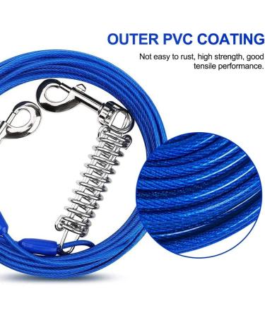 Buy Hofleine 3m/5m Dog Leash - Shock-Damping Cable Leash for Medium & Large Dogs | Ideal for Camping Garden Running & Park - Free Blue Color - Buy Online on GoSupps.com