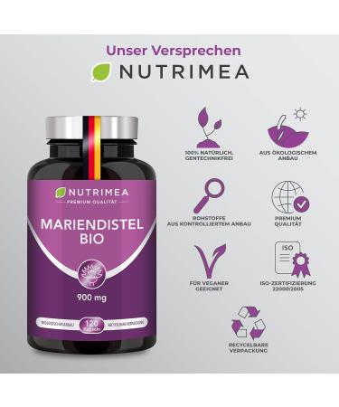 Detox Cure Milk Thistle Bio - Pure Vegan Liver Detox Capsules | 120 High Dose Powder Capsules for Body Cleanse - Buy Online on GoSupps.com