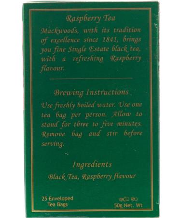 MACKWOODS STRAWBERRY FLAVOURED SINGLE ESTATE BLACK TEA IN 25 ENVELOPED TEA BAGS - Buy Online on GoSupps.com